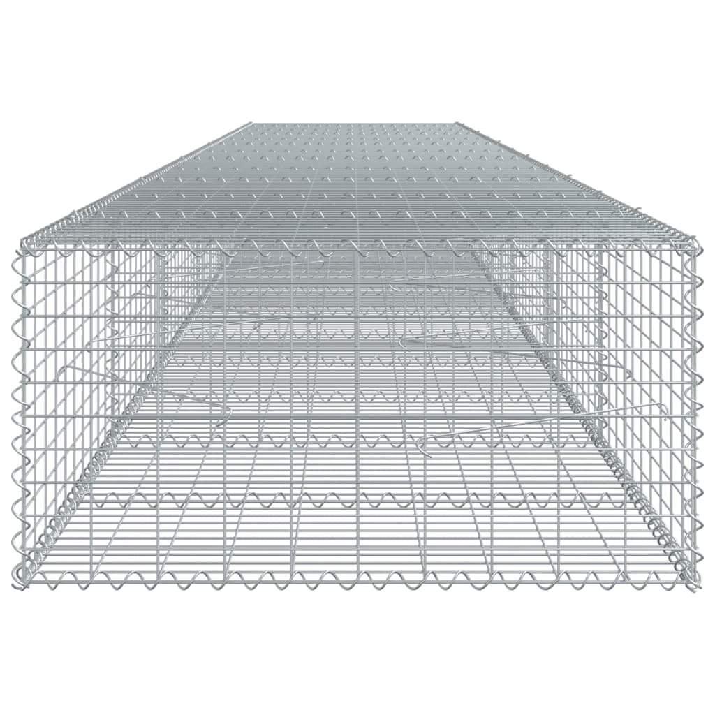 Cesto gabião com cobertura 600x100x50 cm ferro galvanizado