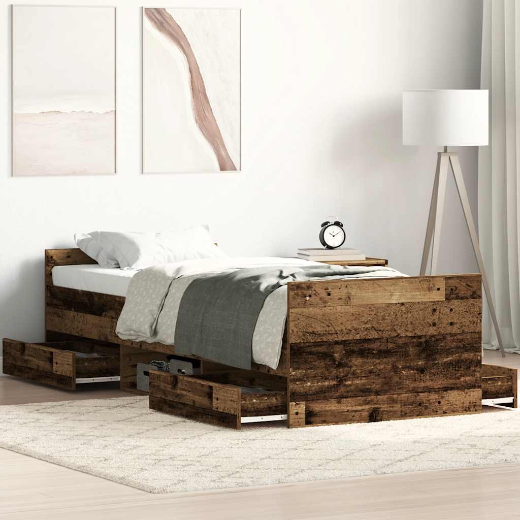 Estrutura de cama sem colchão 90x200cm derivados de madeira