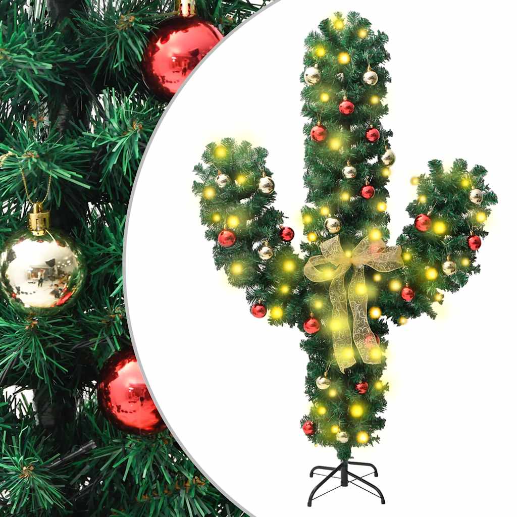 Cato de natal com suporte e leds PVC 210 cm verde