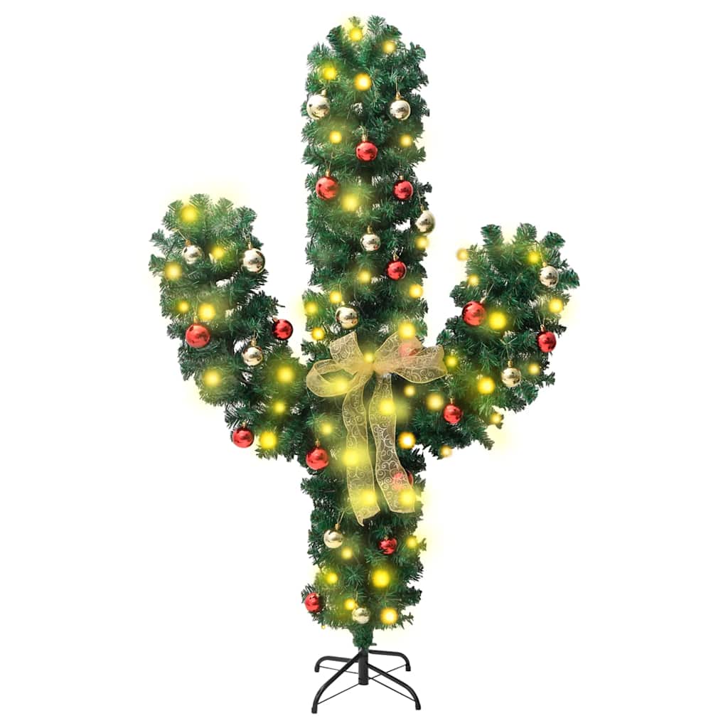 Cato de natal com suporte e leds PVC 210 cm verde