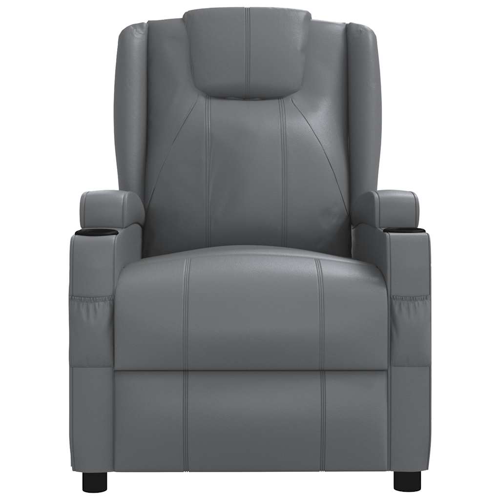 Poltrona de massagens couro artificial antracite