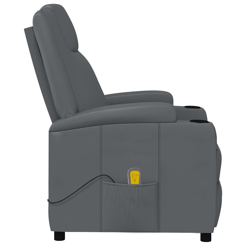 Poltrona de massagens couro artificial antracite