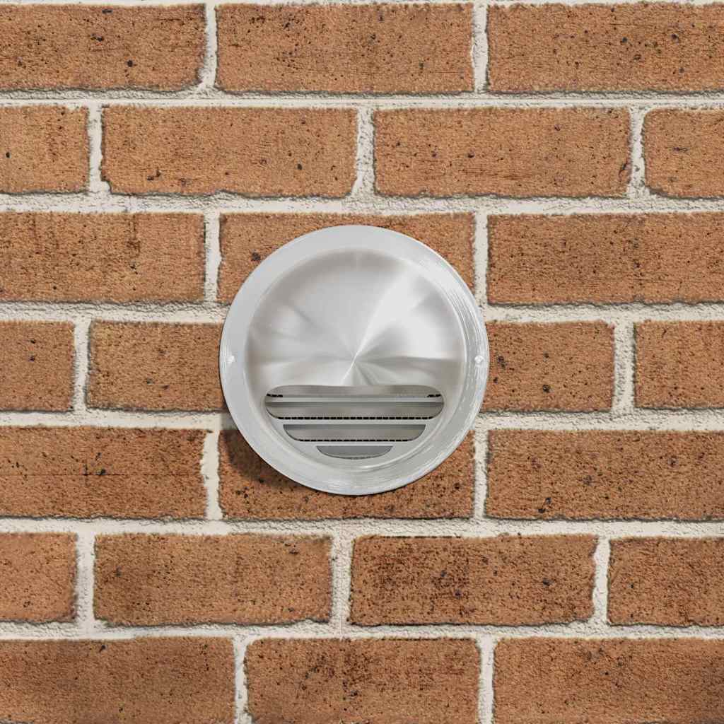 Tampas de ventilação de ar 8 unid. prateado 150 mm