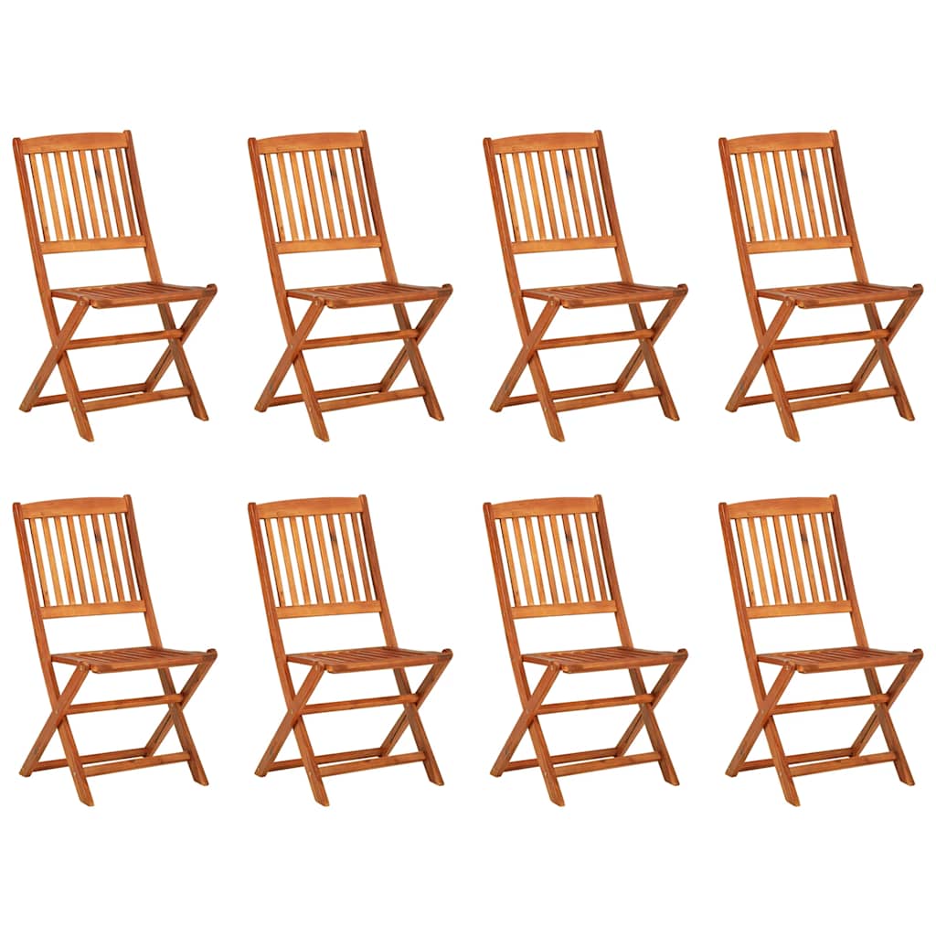 9 Pcs conjunto de jantar para jardim 220x90x75 cm acácia maciça