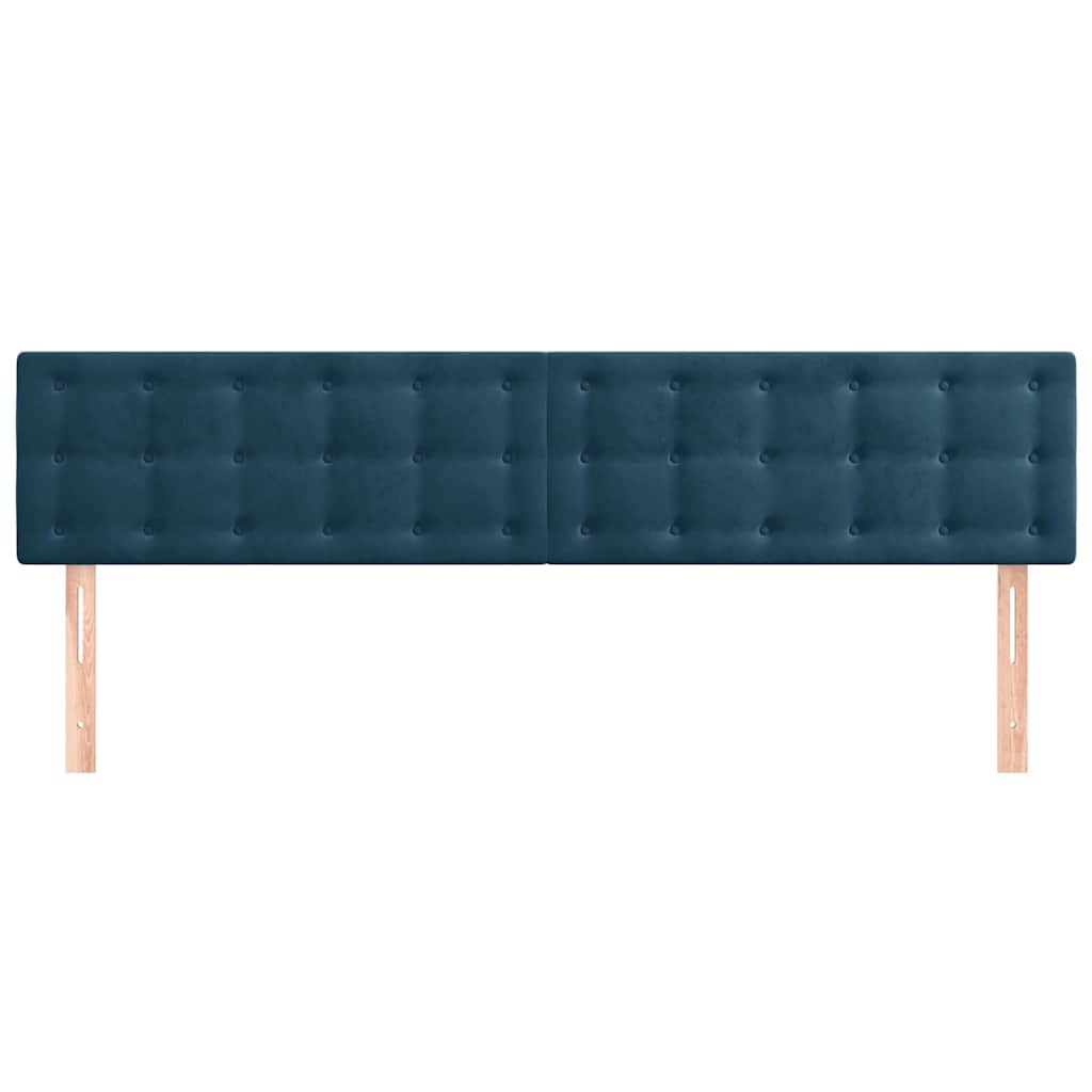 Cabeceiras azul-escuro 180x5x78/88 cm veludo