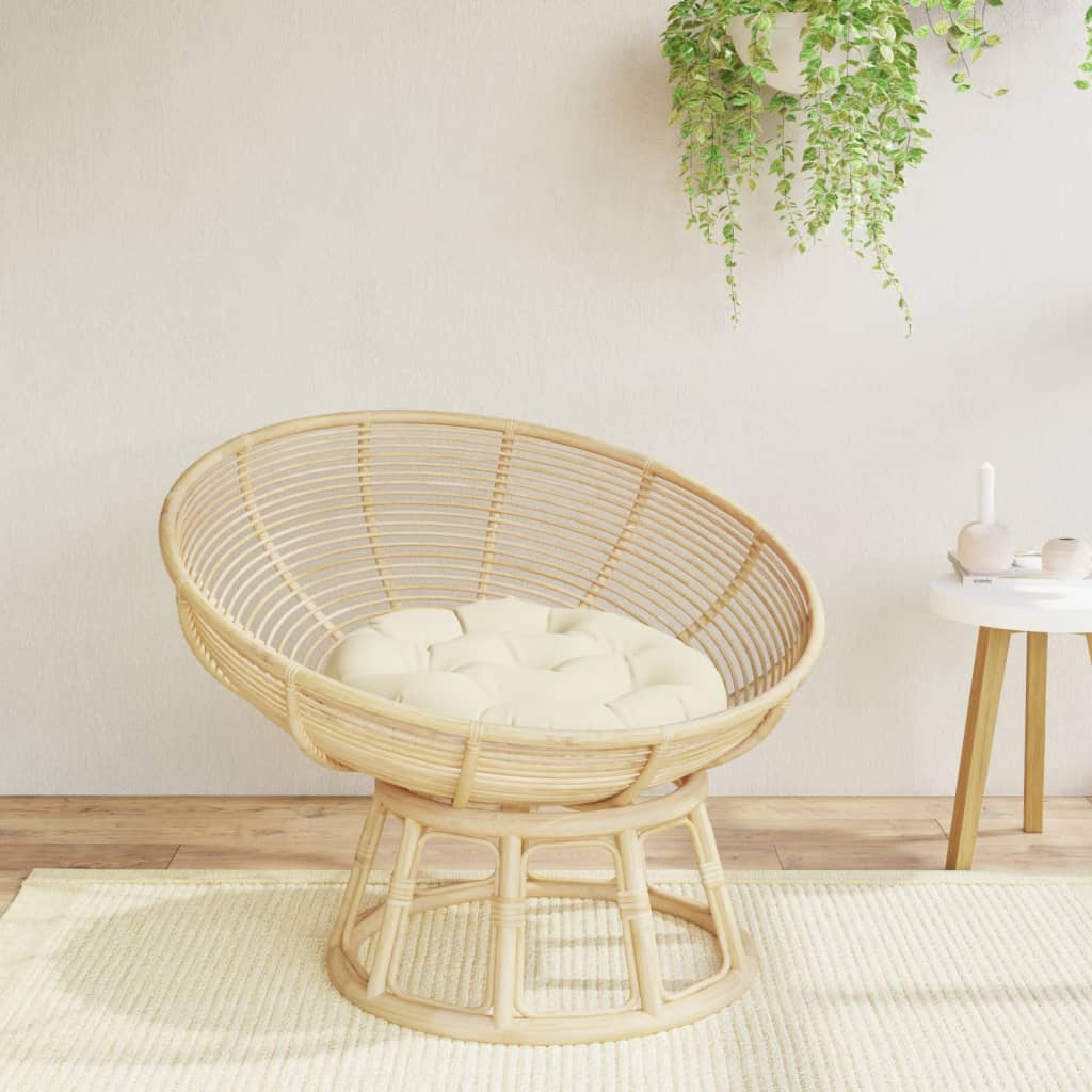 Almofadão redondo ø 60 x11 cm tecido oxford branco nata