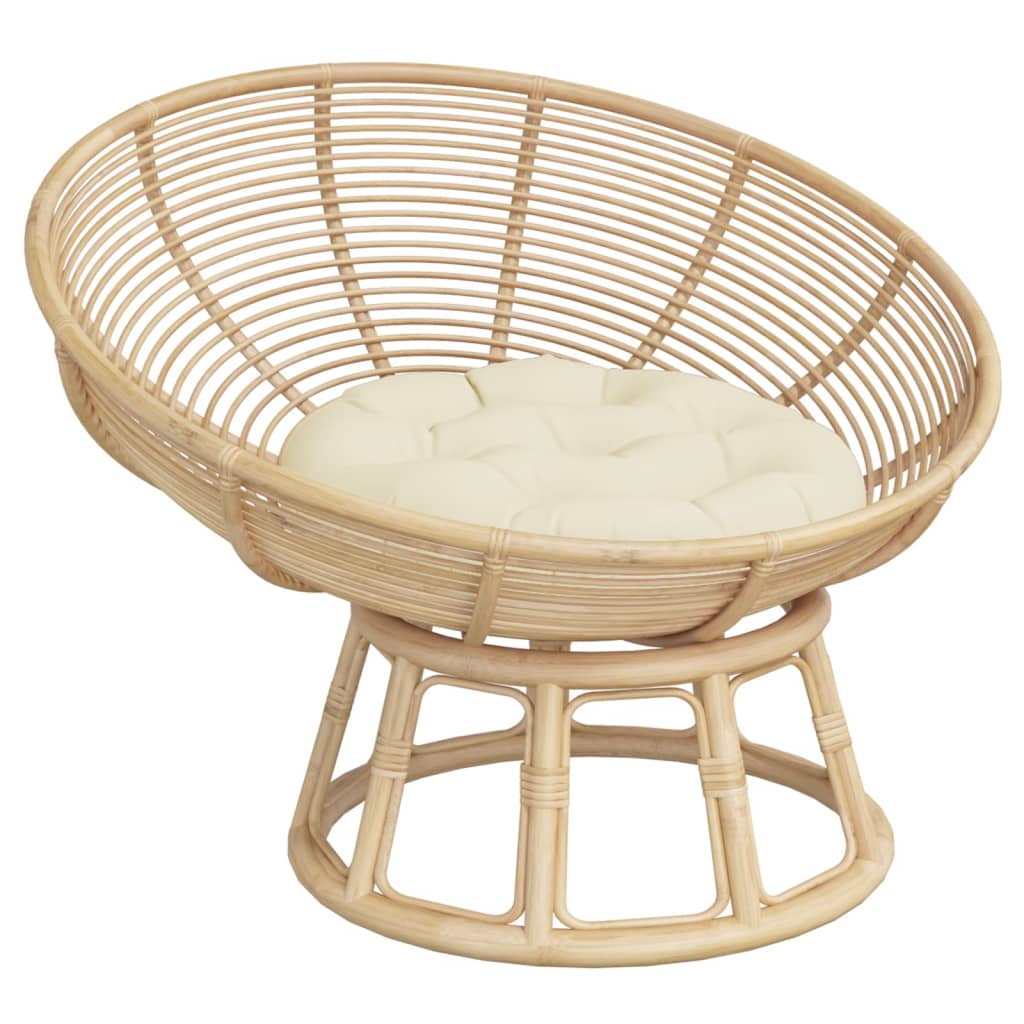 Almofadão redondo ø 60 x11 cm tecido oxford branco nata