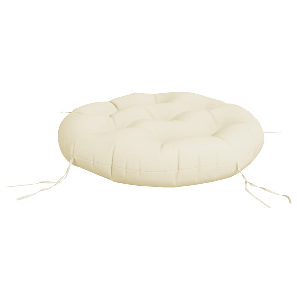 Almofadão redondo ø 60 x11 cm tecido oxford branco nata