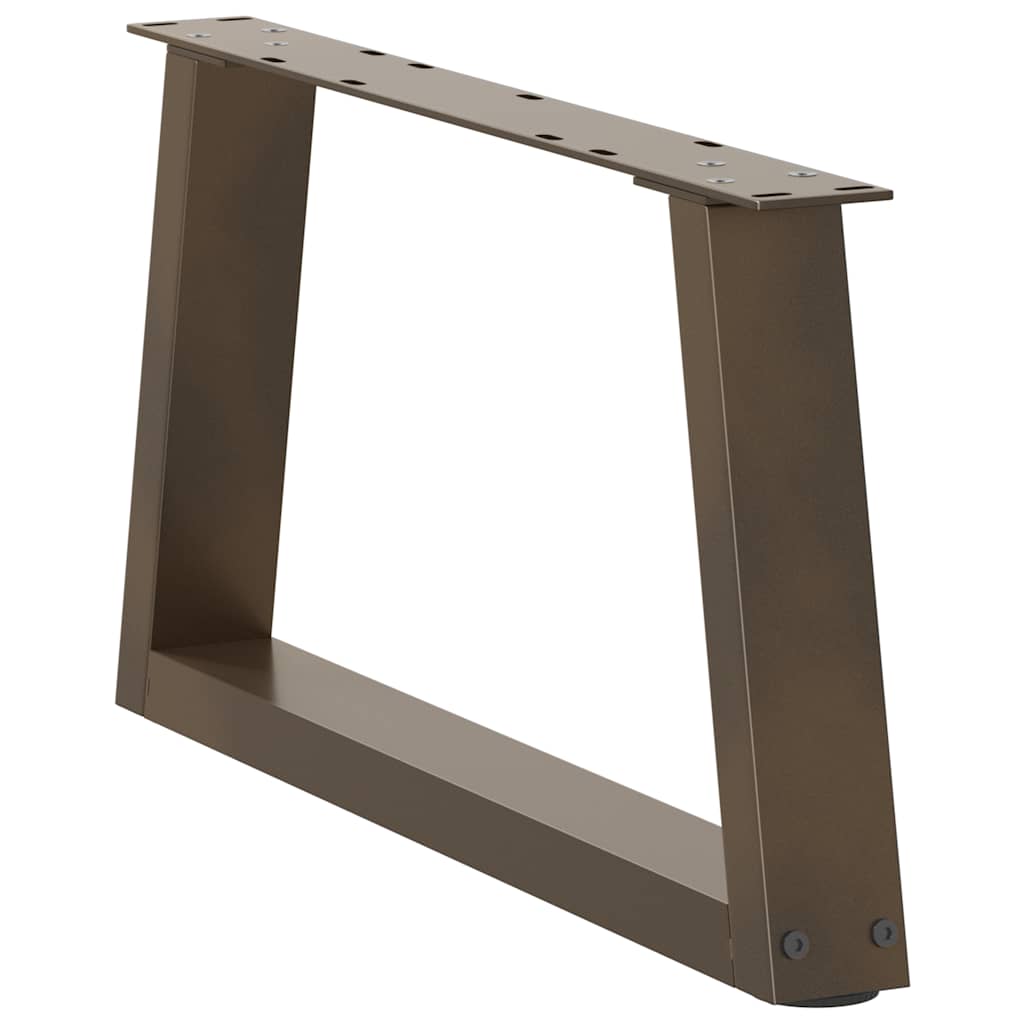 Pés para mesa de centro em formato de v, 2 peças, aço natural, 50x(30-31,3) cm, aço