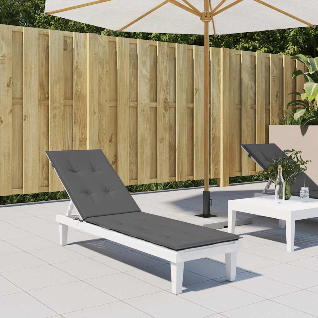 Almofadão para cadeira de terraço (75+105)x50x4 cm antracite