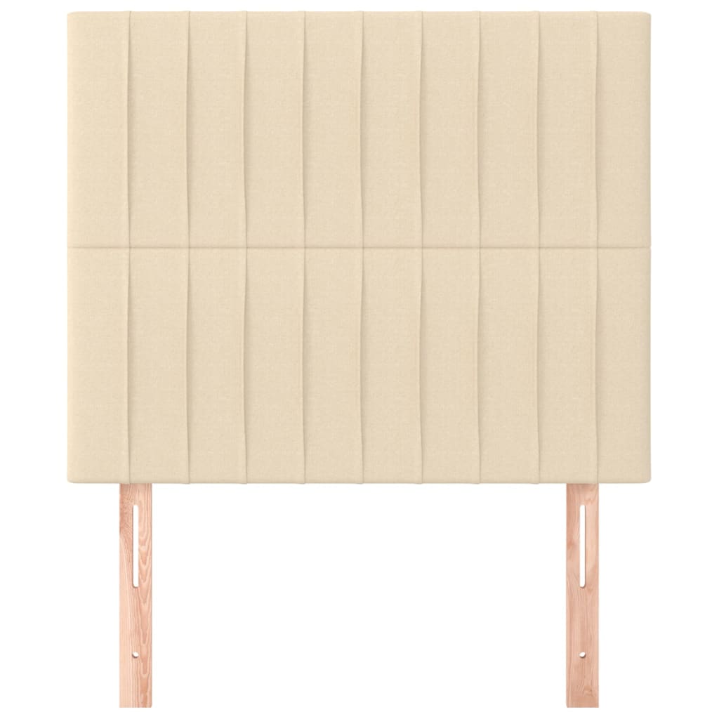 Cabeceira creme 100x5x118/128 cm tecido