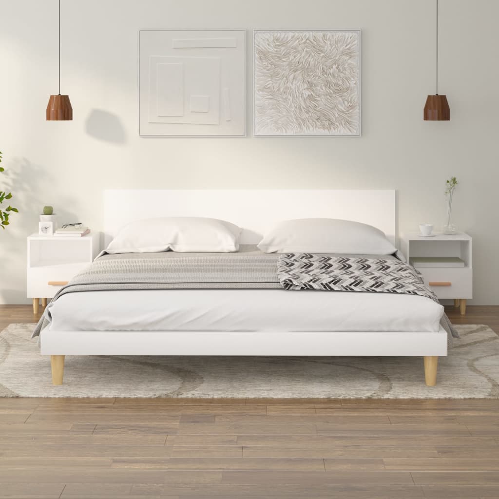 Mesas de cabeceira 2 pcs 40x35x47 cm branco