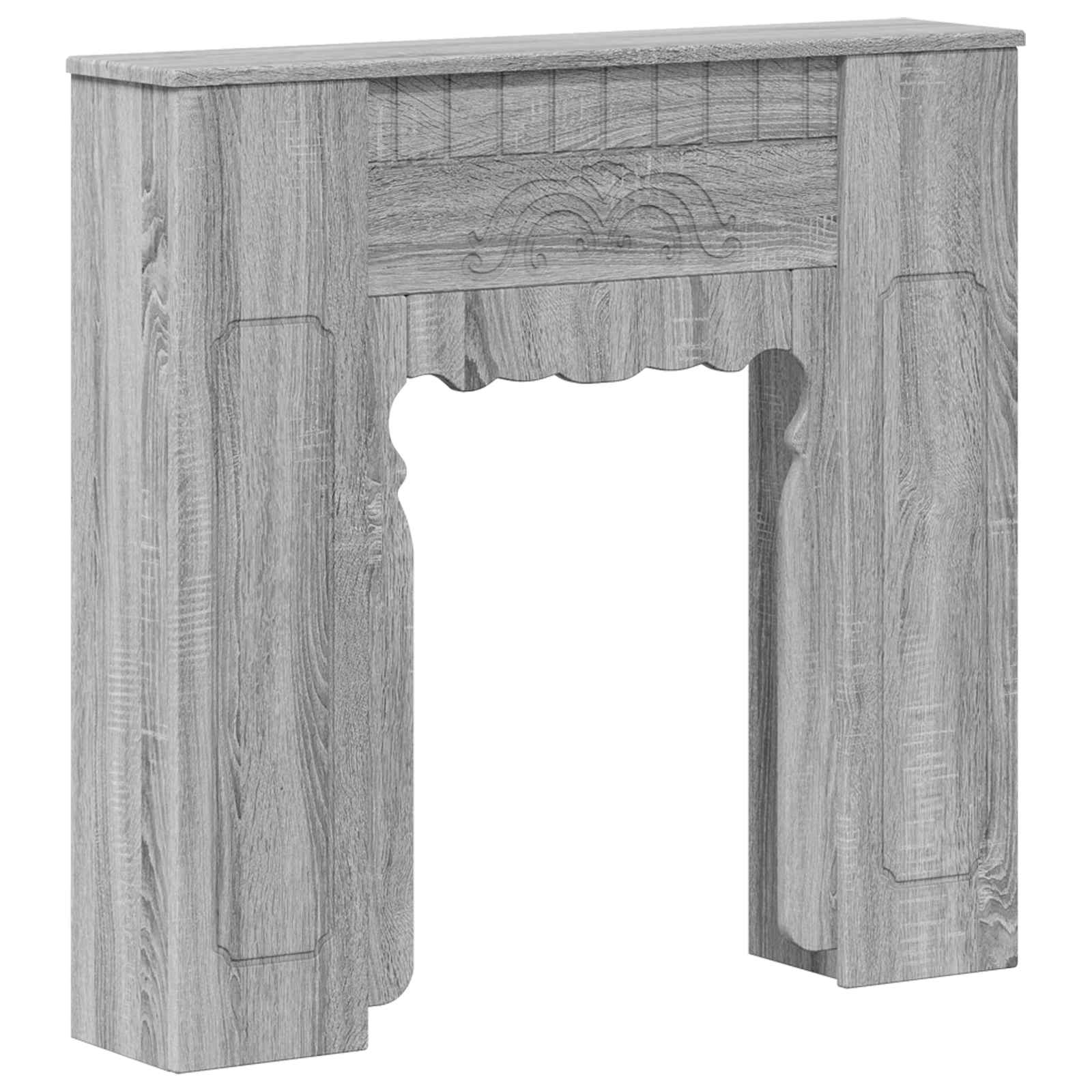 Moldura de lareira sonoma cinzento 93 x 20 x 89 cm