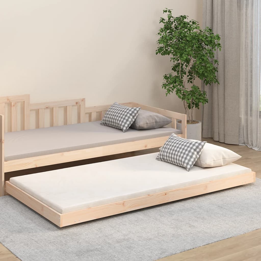 Estrutura de cama sem colchão 80x200 cm madeira de pinho maciça