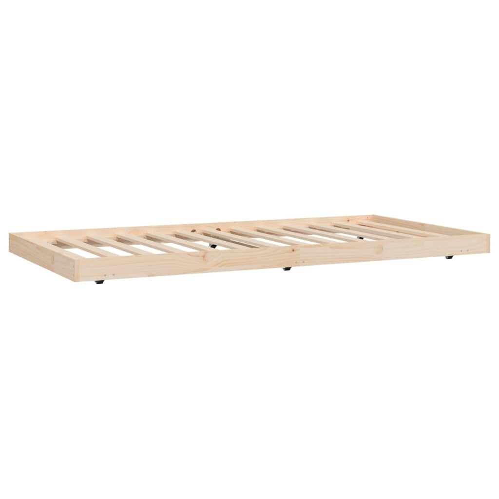 Estrutura de cama sem colchão 80x200 cm madeira de pinho maciça