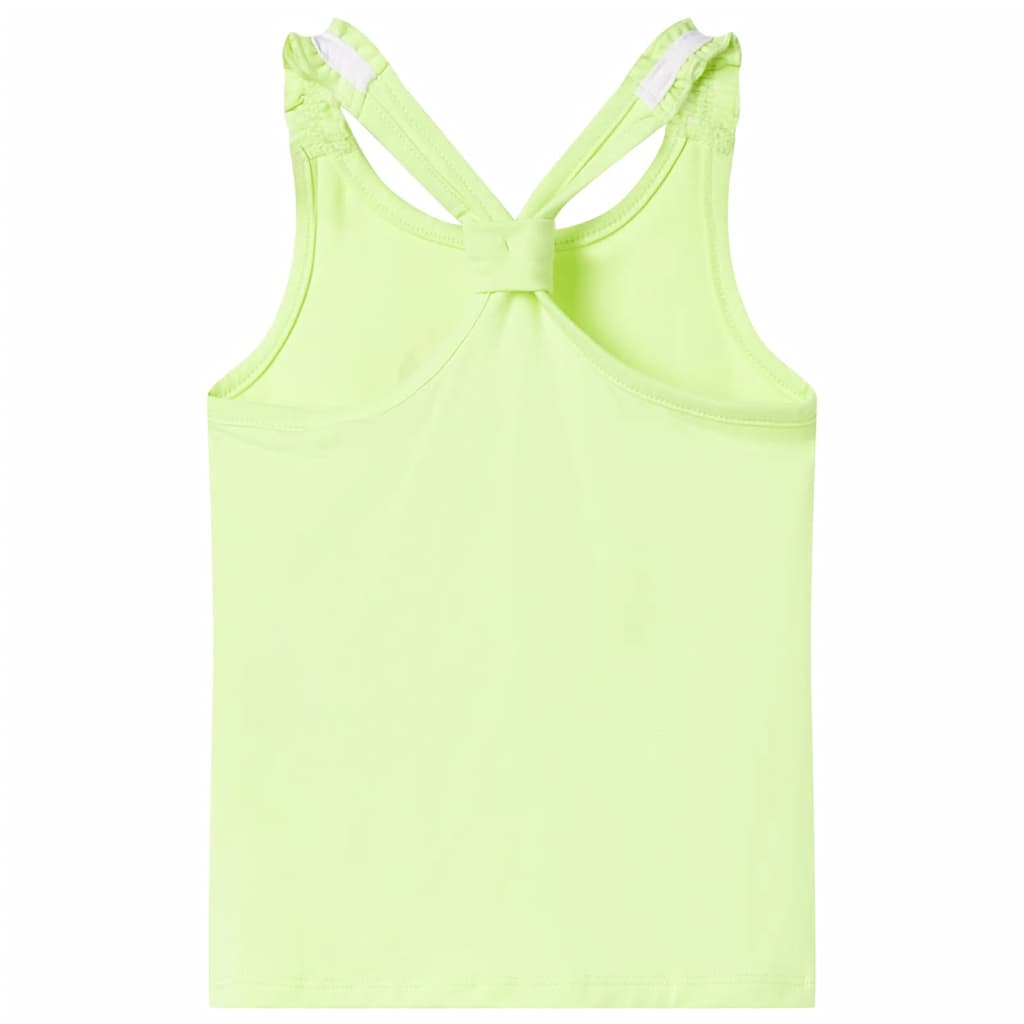 T-shirt de alças para criança amarelo néon 116