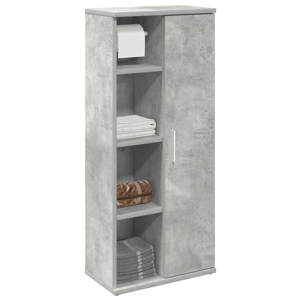 Móvel p/ casa banho c/ suporte rolos 39x22x90 cm cinza cimento