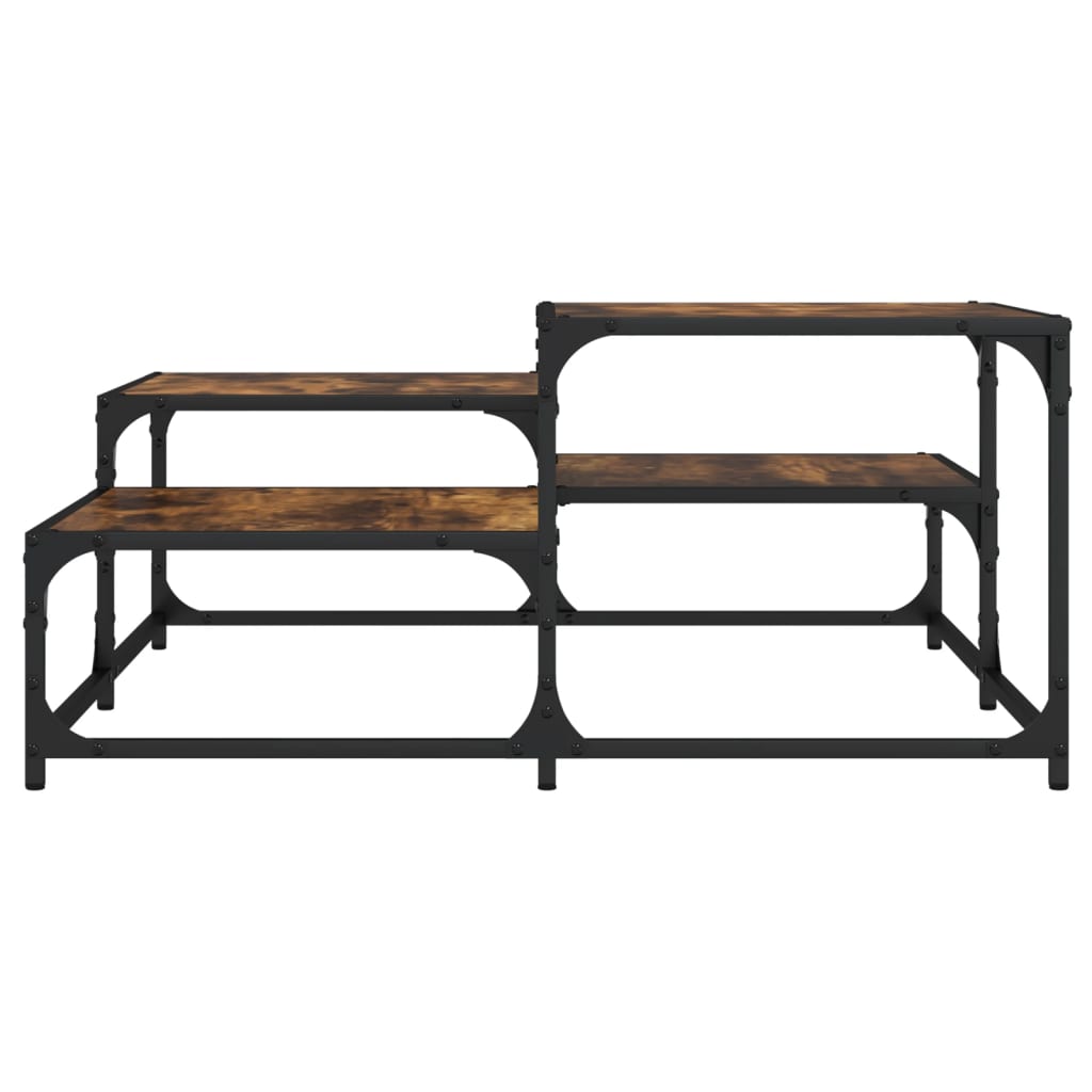 Mesa de centro 87,5x87,5x40cm derivados madeira carvalho fumado