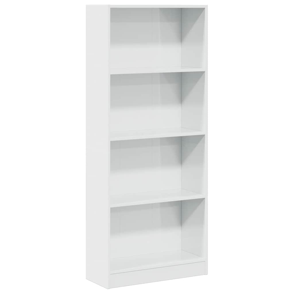 Estante 60x24x143 cm derivados de madeira branco brilhante
