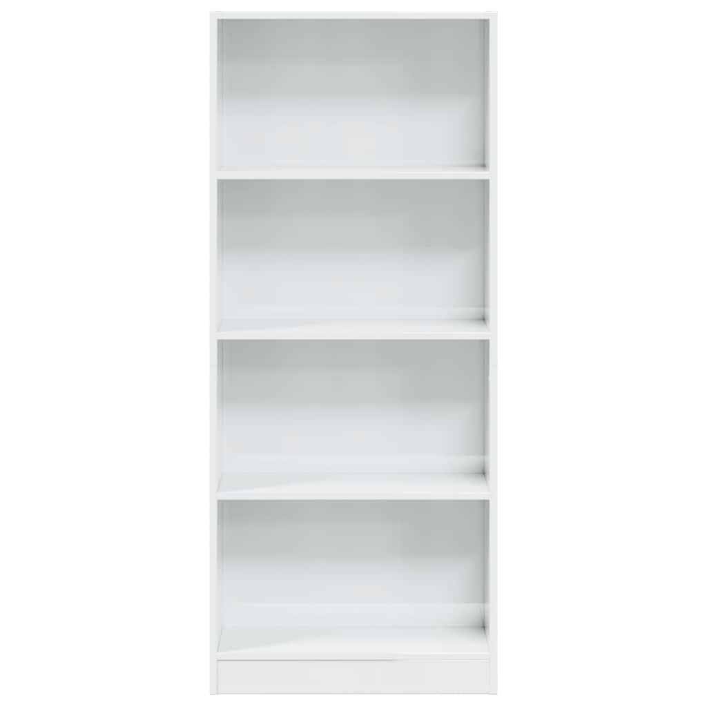 Estante 60x24x143 cm derivados de madeira branco brilhante