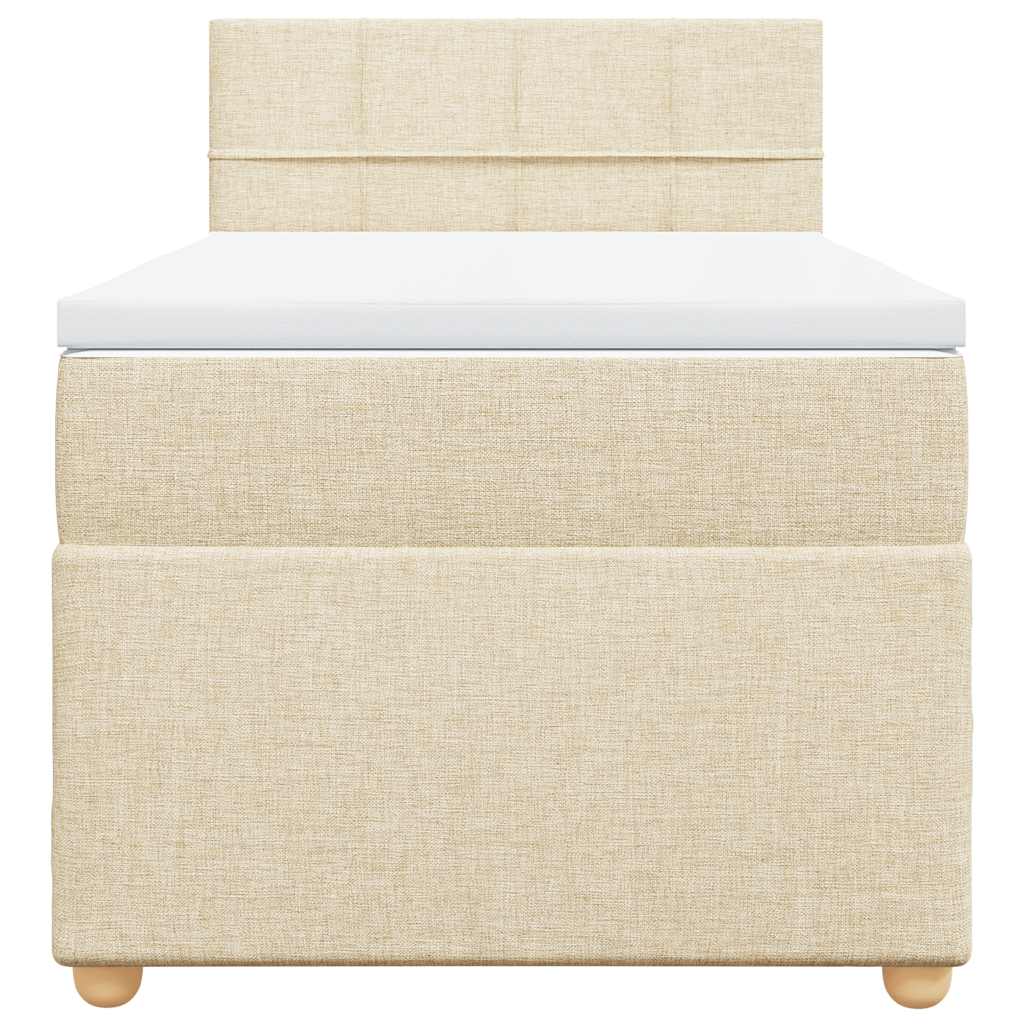 Cama com molas/colchão 80x200 cm tecido cor crème