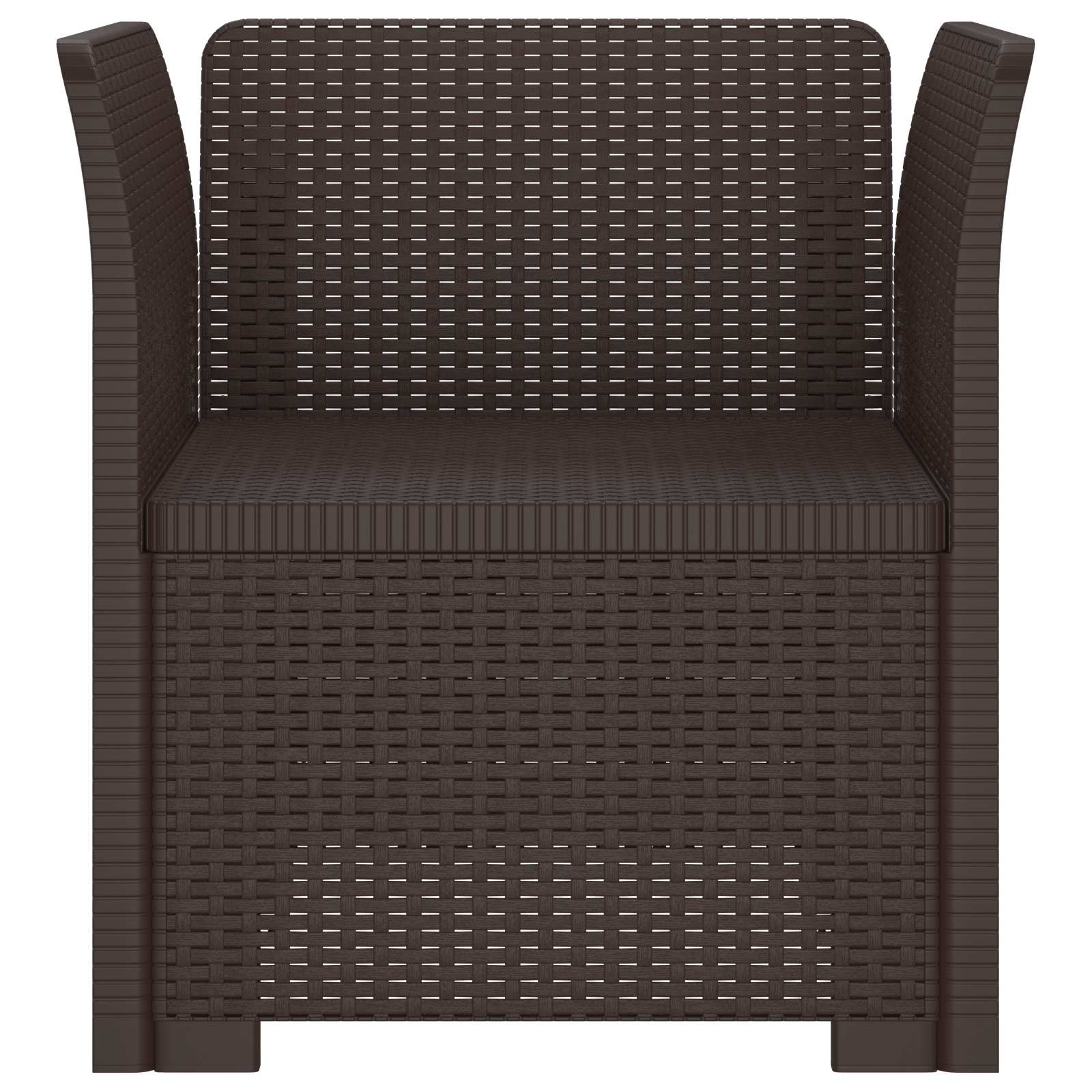 Poltrona 1 lugar look rattan PP castanho