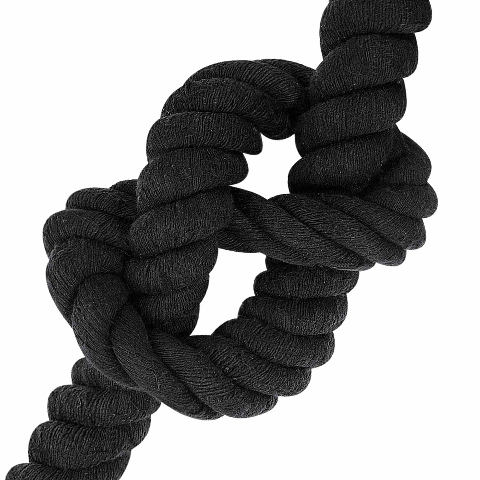 Corda de algodão 60 mm 10 m preto 100% algodão