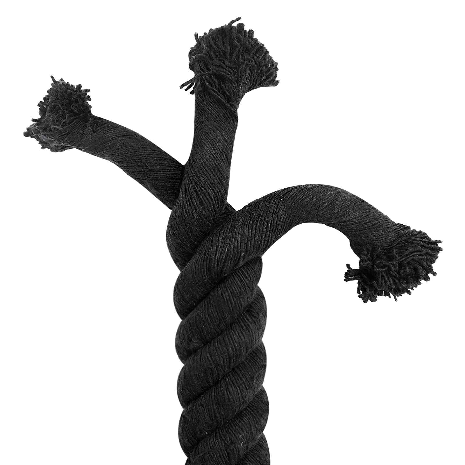 Corda de algodão 60 mm 10 m preto 100% algodão