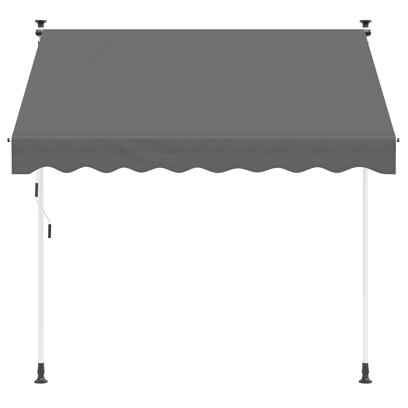 Toldo retrátil manual cinzento-claro 150 cm