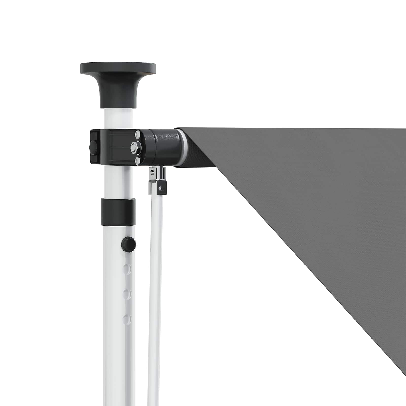 Toldo retrátil manual cinzento-claro 150 cm