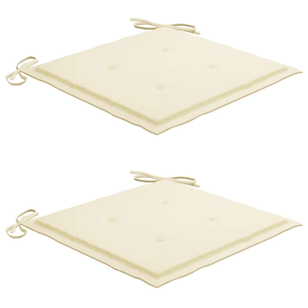 Cadeiras exterior dobráveis c/ almofadões 2 pcs acácia maciça