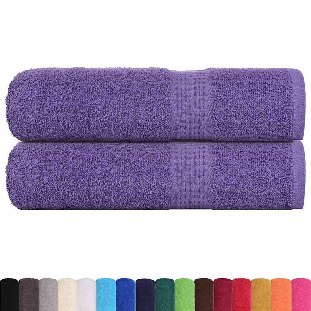 Toalhas de mãos frogn 2 pcs 50x100 cm 360 g/m² roxo