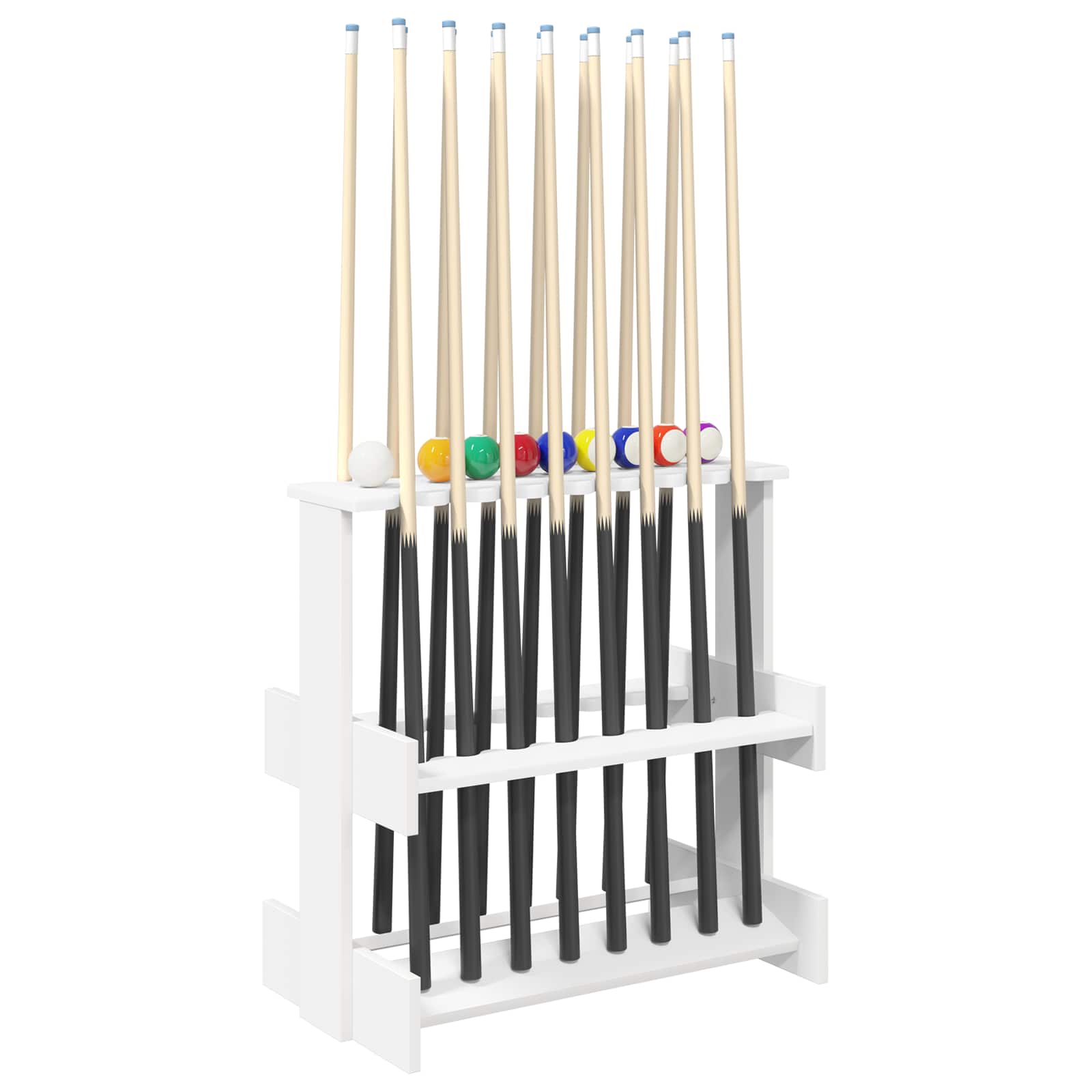 Suporte para taco de sinuca derivados de madeira branco