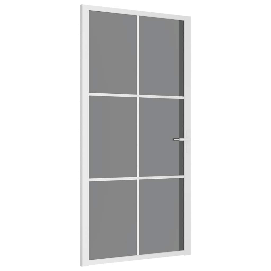 Porta de interior 102,5x201,5 cm vidro esg e alumínio branco