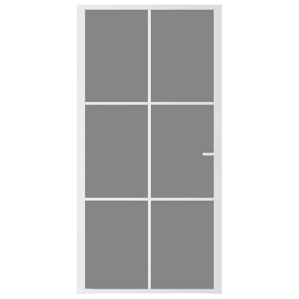 Porta de interior 102,5x201,5 cm vidro esg e alumínio branco