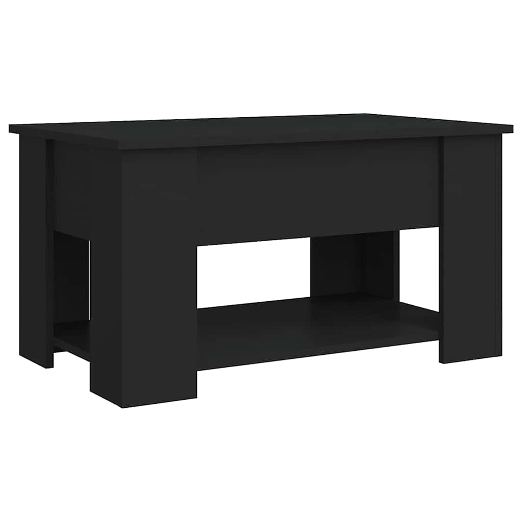 Mesa de centro 79x49x41 cm madeira processada preto