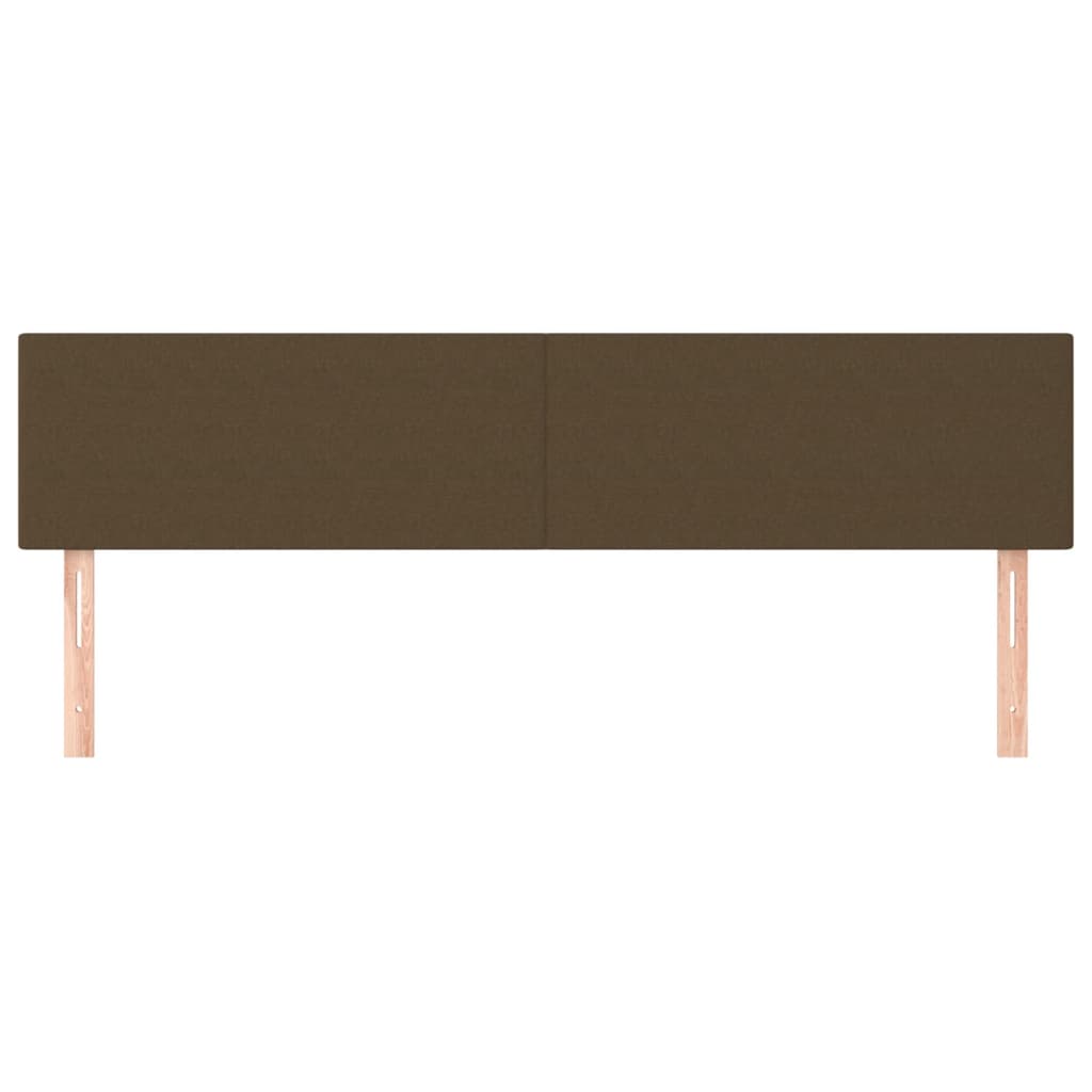 Cabeceiras castanho-escuro 180x5x78/88 cm tecido