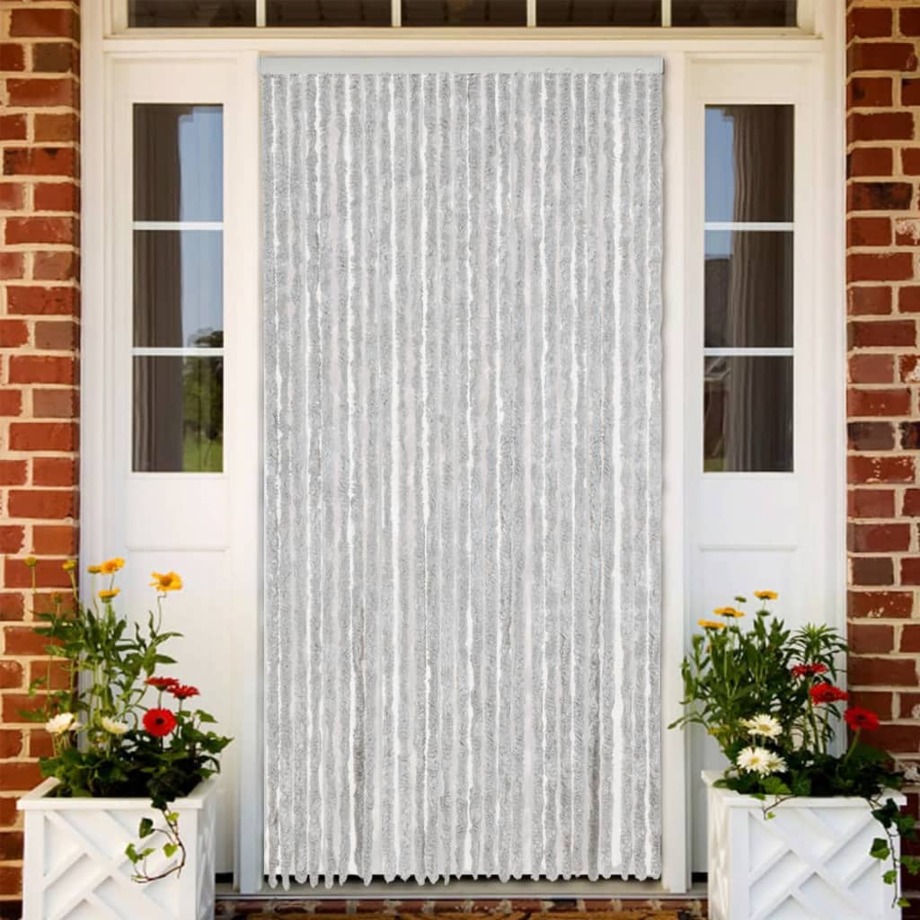Cortina anti-insetos 118x220 cm chenille cinzento