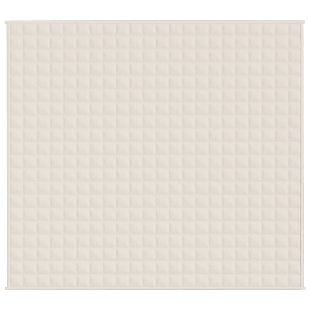 Manta pesada 9 kg 200x230 cm tecido creme-claro