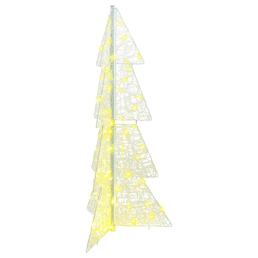 Árvore de natal com 100 leds branco quente 120 cm acrílo