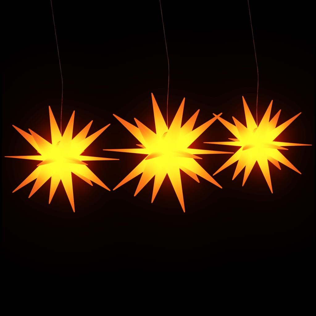 Luzes de natal com leds 3 pcs dobrável amarelo