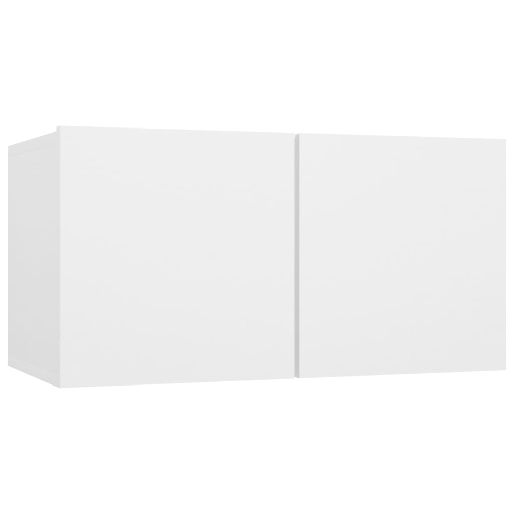 8 Pcs conjunto de móveis de TV derivados de madeira branco
