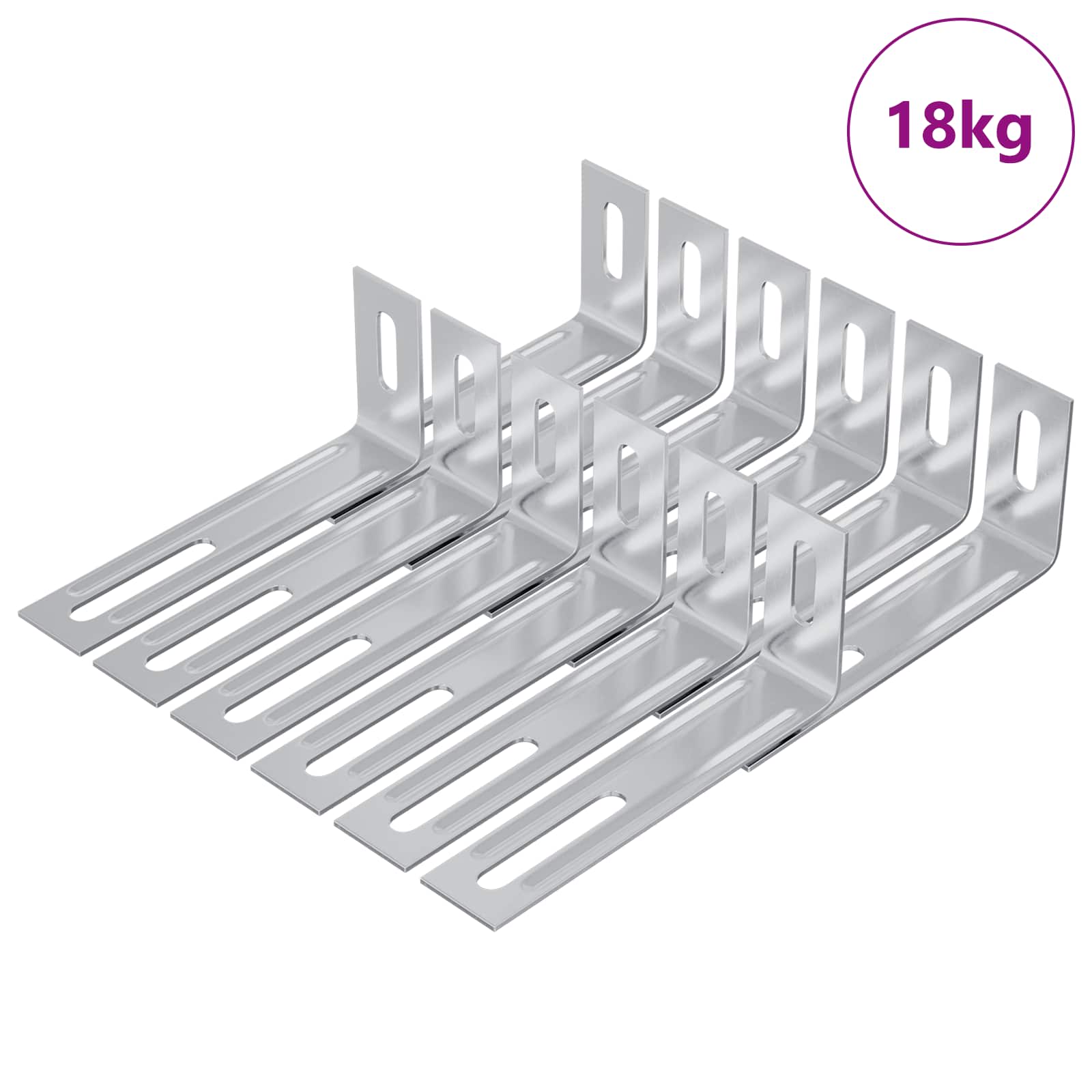 Suporte anti tipping 1268 prateado 74,5 x 15 x 32 mm ferro
