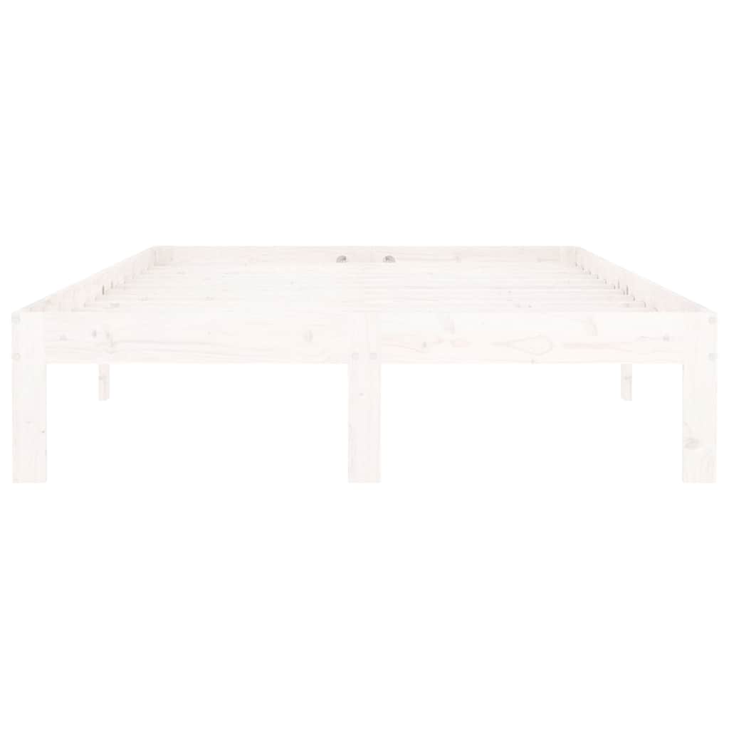 Estrutura de cama 120x200 cm pinho maciço branco