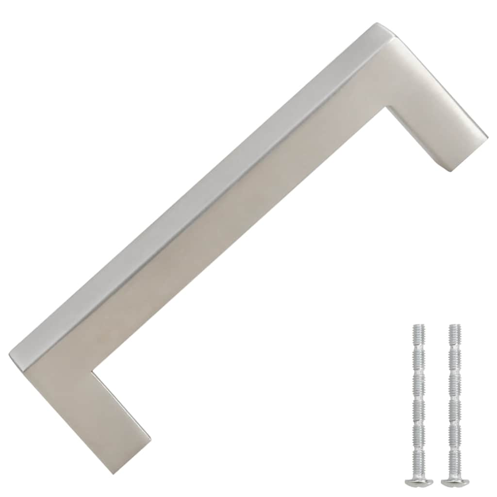 Puxadores para móveis 10 pcs 96 mm aço inoxidável prateado