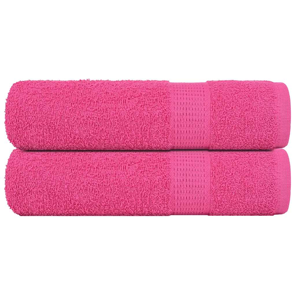 Toalhas de banho frogn 2 pcs 100x150 cm 360 g/m² rosa