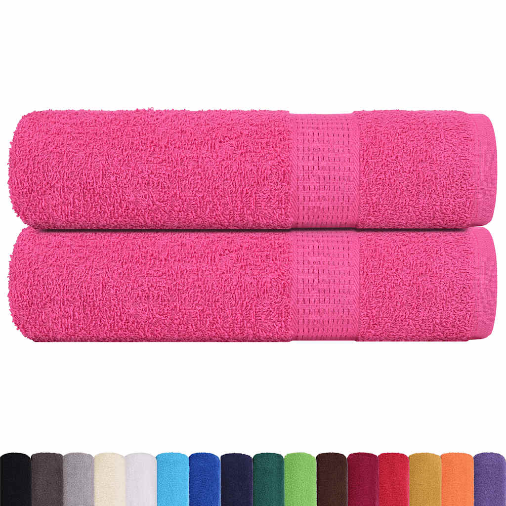 Toalhas de banho frogn 2 pcs 100x150 cm 360 g/m² rosa