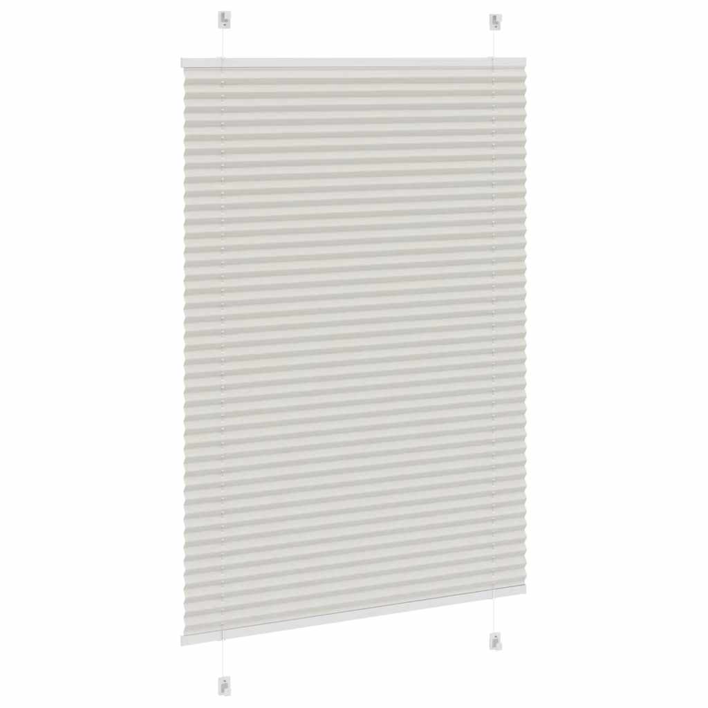 Cinzento luz plissada cega 85x150 cm largura tecido 84,4 cm