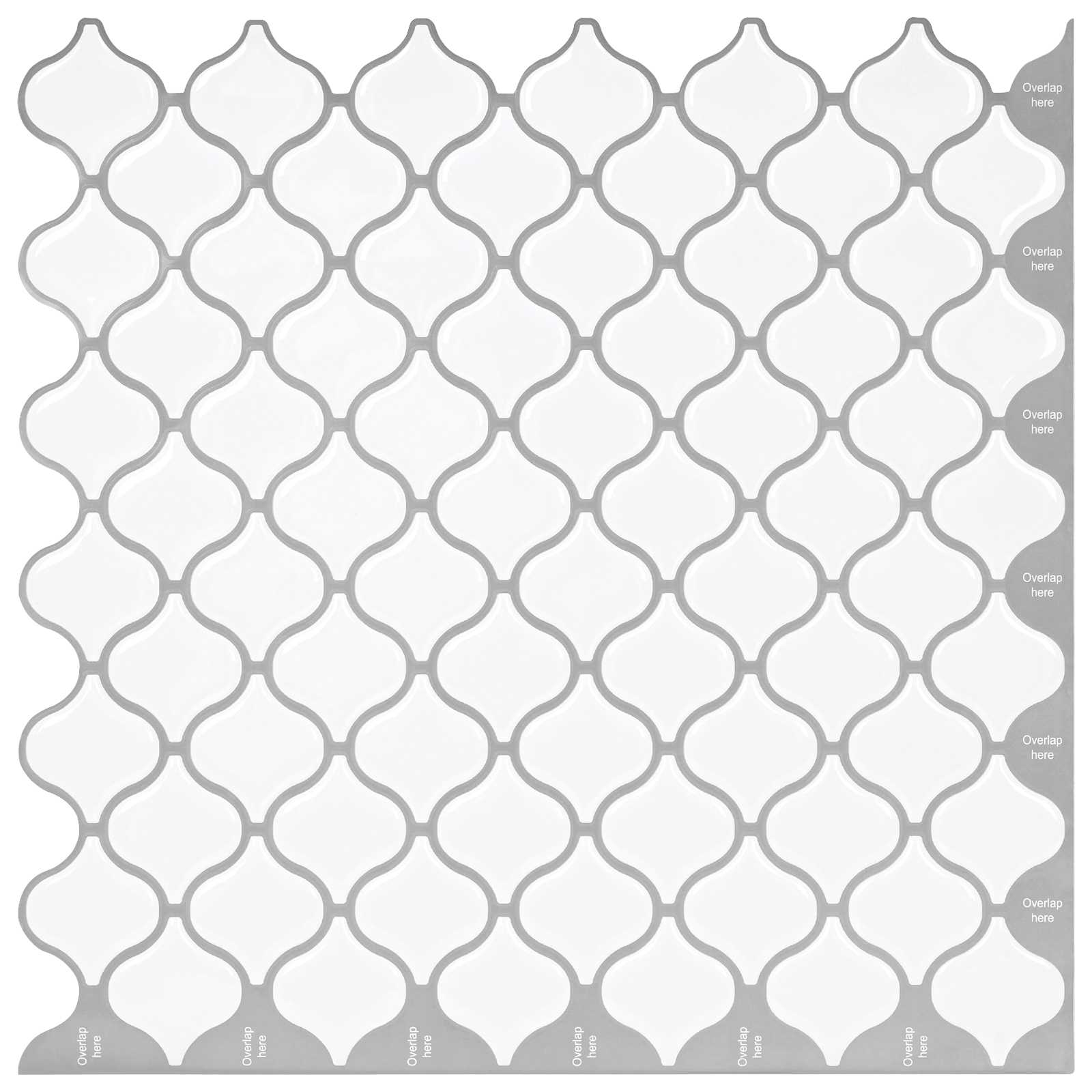 Azulejo lanturn 10 unid. branco 27 x 27 cm poliuretano e PET