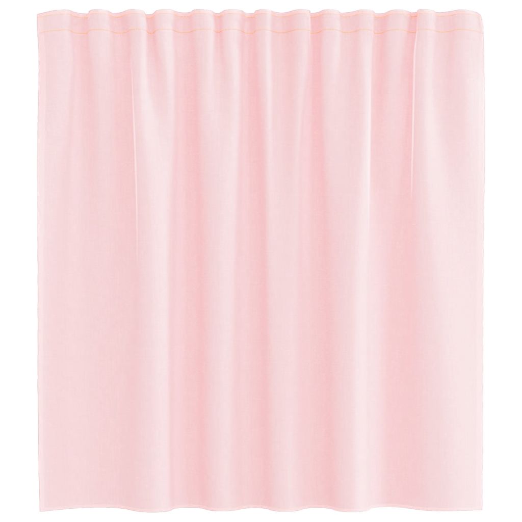 Cortinas de voile com laços 2 pcs rosa-claro 140x140 cm